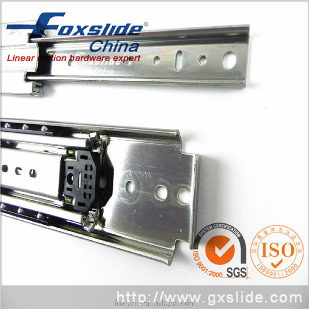 Foxslide 500lbs 227kg Heavy Load Telescopic Sliding Rail with Locks Extra long Full Extension Drawer Slide