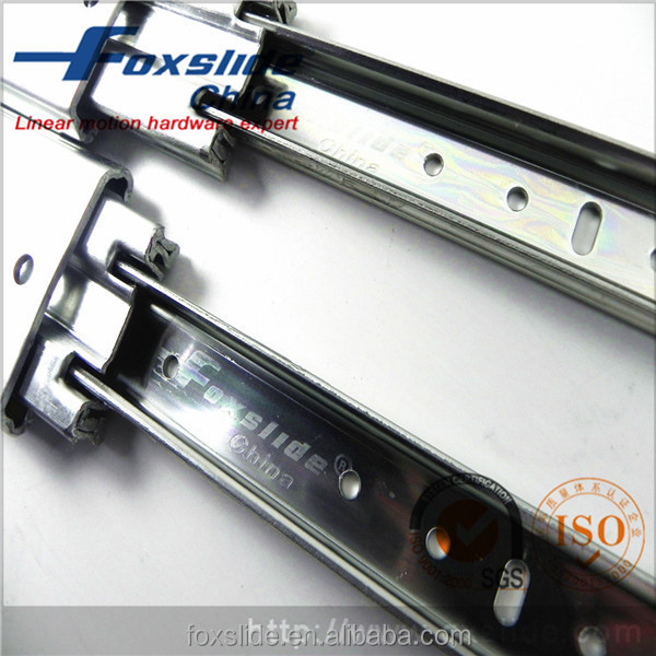 Foxslide 500lbs 227kg Heavy Load Telescopic Sliding Rail with Locks Extra long Full Extension Drawer Slide