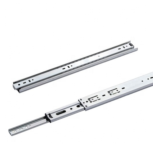 Foxslide High-end 3 fold 200mm-450mm Furniture Telescopic Sliding Metal Runner  Ball Bearing Drawer Runners Slides Rail