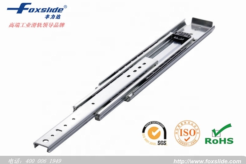 furniture drawer treasure chest hardware push to open under mount BZP drawer slides 200mm