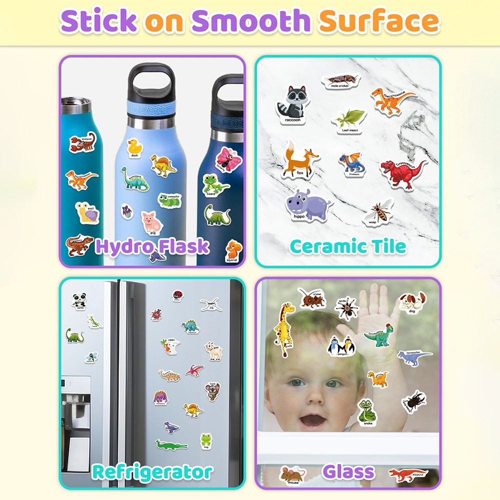 Custom Reusable Sticker Books for Kids 3 Sets Sticker Books Waterproof Stickers for Teens Girls Boys