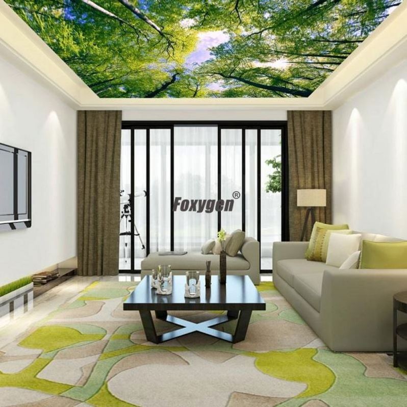 Wall paper no bubble high transparent pvc stretch ceiling film for decoration with accessories samples for household