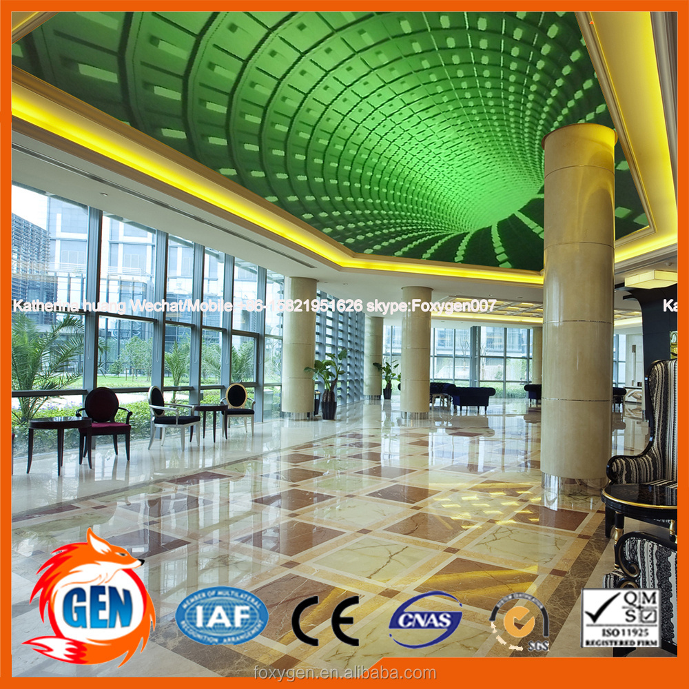 foxygen suspended pvc stretch ceiling home interior decoration pvc ceiling designs for bedroom