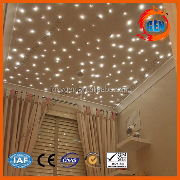 Bed room Ceiling decor night sky with star designs led fiber optic lights decorative films printed stretch ceilings film design