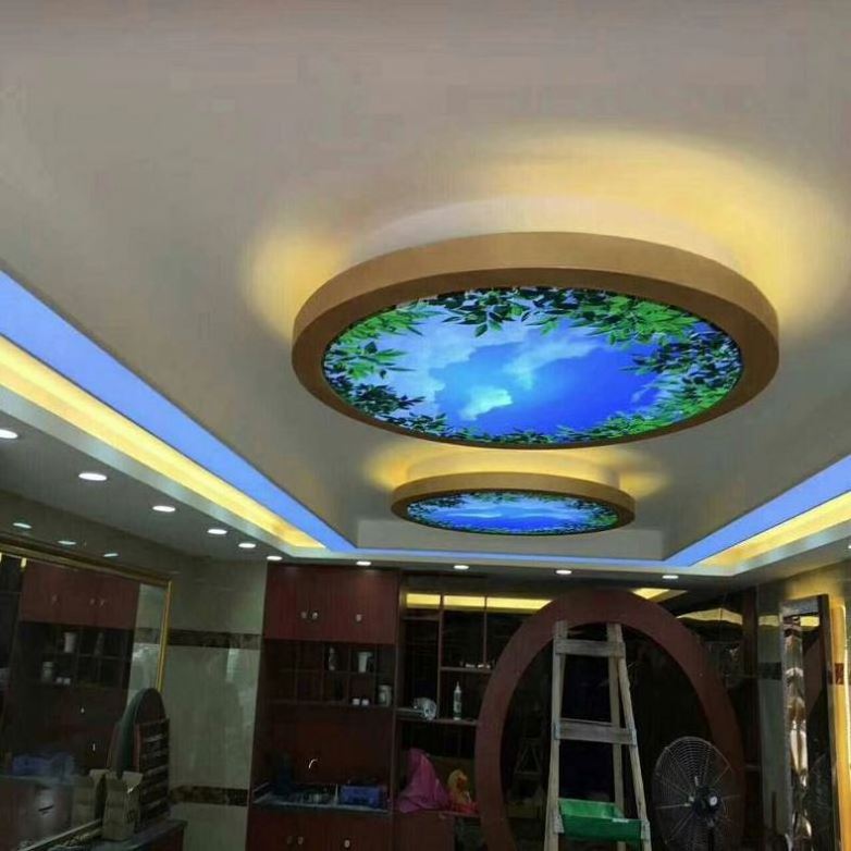 Stretch Ceiling PVC Plaster Board Vinyl Faced Tiles For False Ceiling With Ceiling T Grids