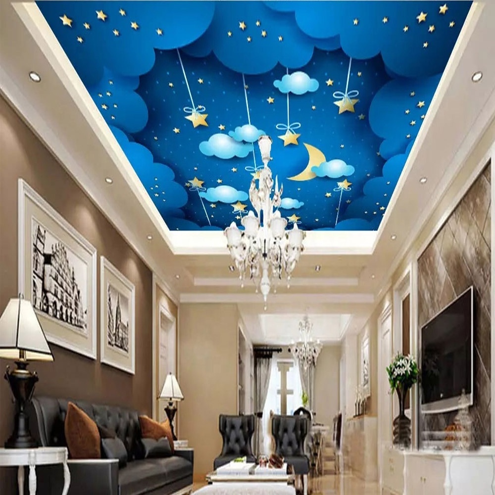 factory supplying with good quality  New ceiling tiles pvc stretch 3d ceiling