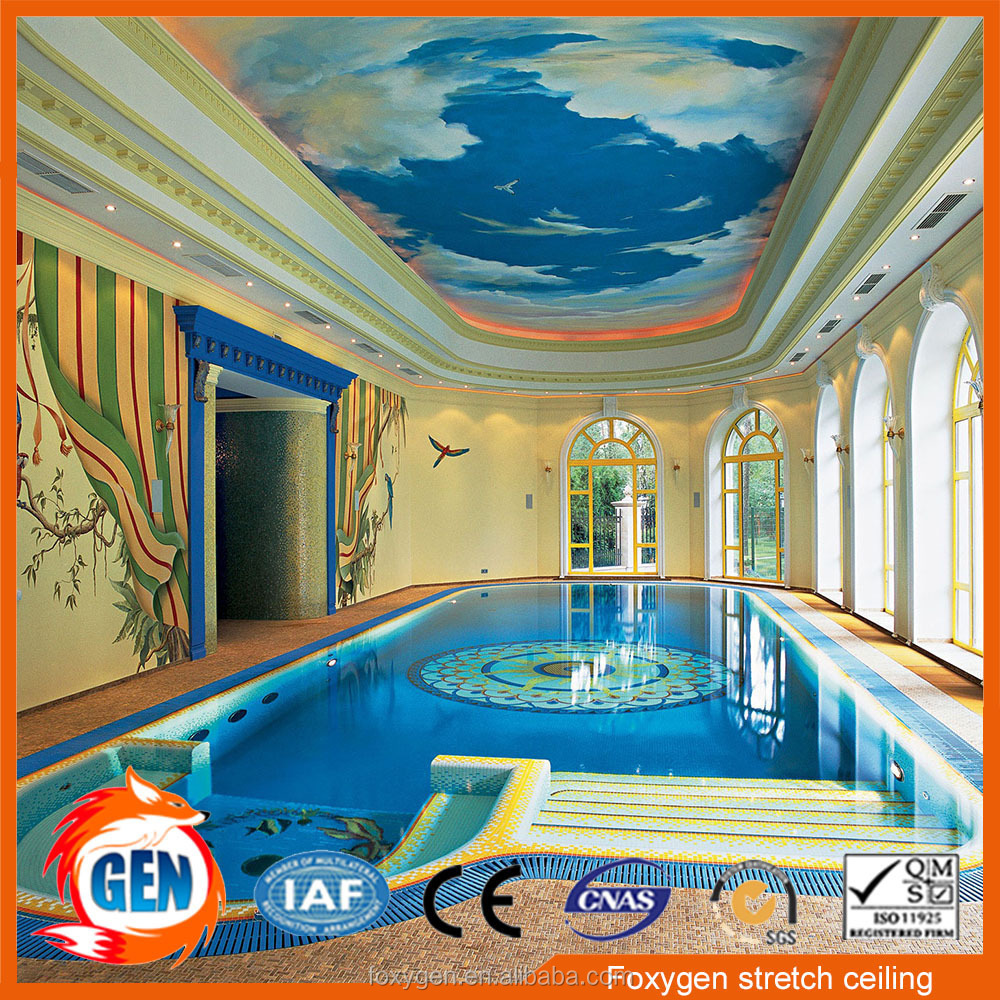 foxygen suspended pvc stretch ceiling home interior decoration pvc ceiling designs for bedroom