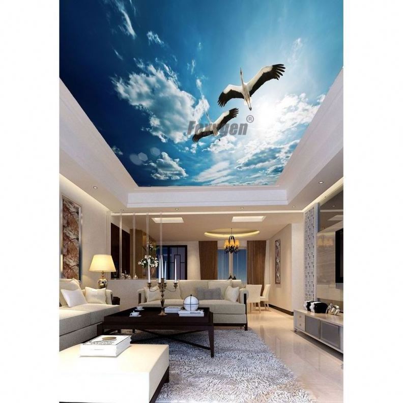 Wall paper no bubble high transparent pvc stretch ceiling film for decoration with accessories samples for household