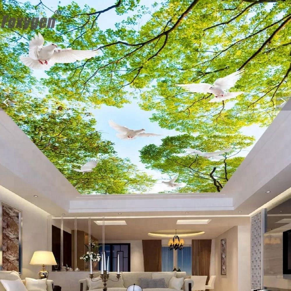 100% water proof false ceiling tile 3D design ceiling film