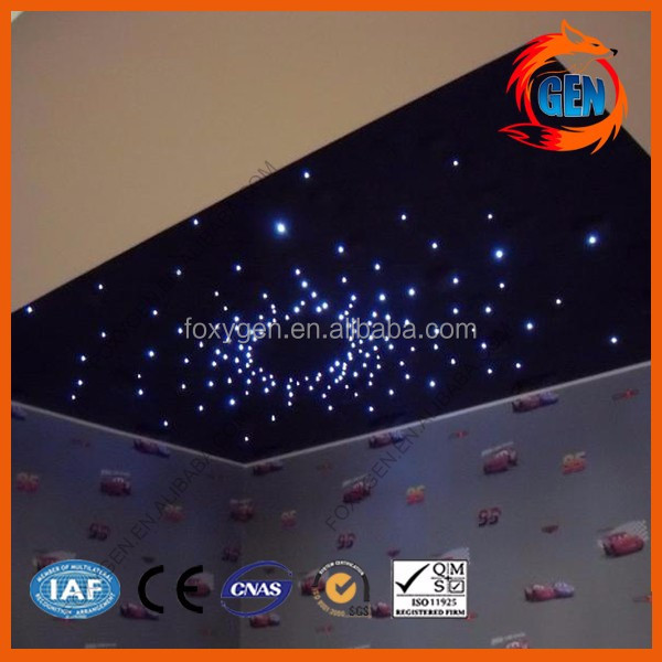 Bed room Ceiling decor night sky with star designs led fiber optic lights decorative films printed stretch ceilings film design