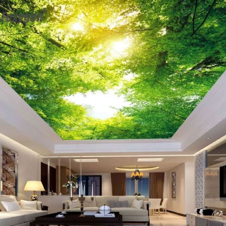 pop false ceiling 3d effect stretch ceiling lighting box pvc ceiling panel fabric designs