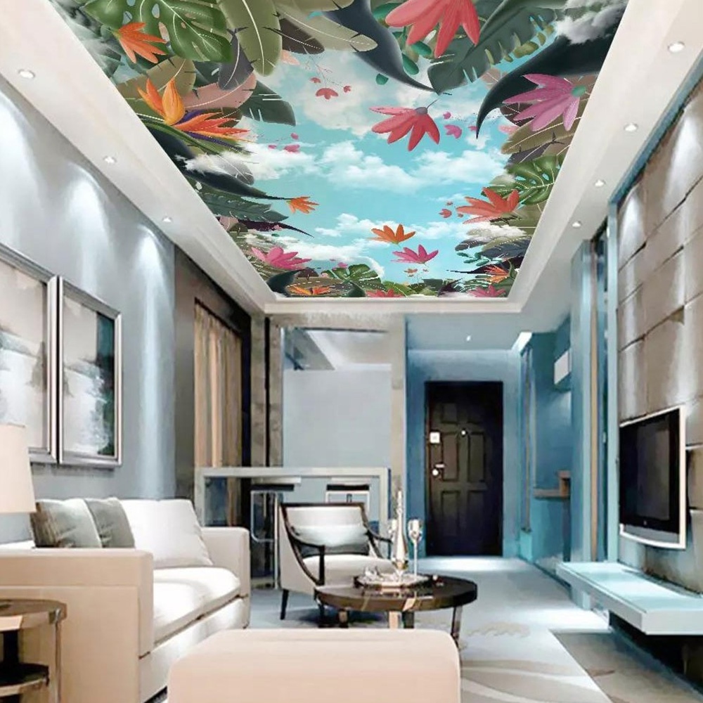 bedroom false  ceiling designs pop ceiling material 3d stretch ceiling films