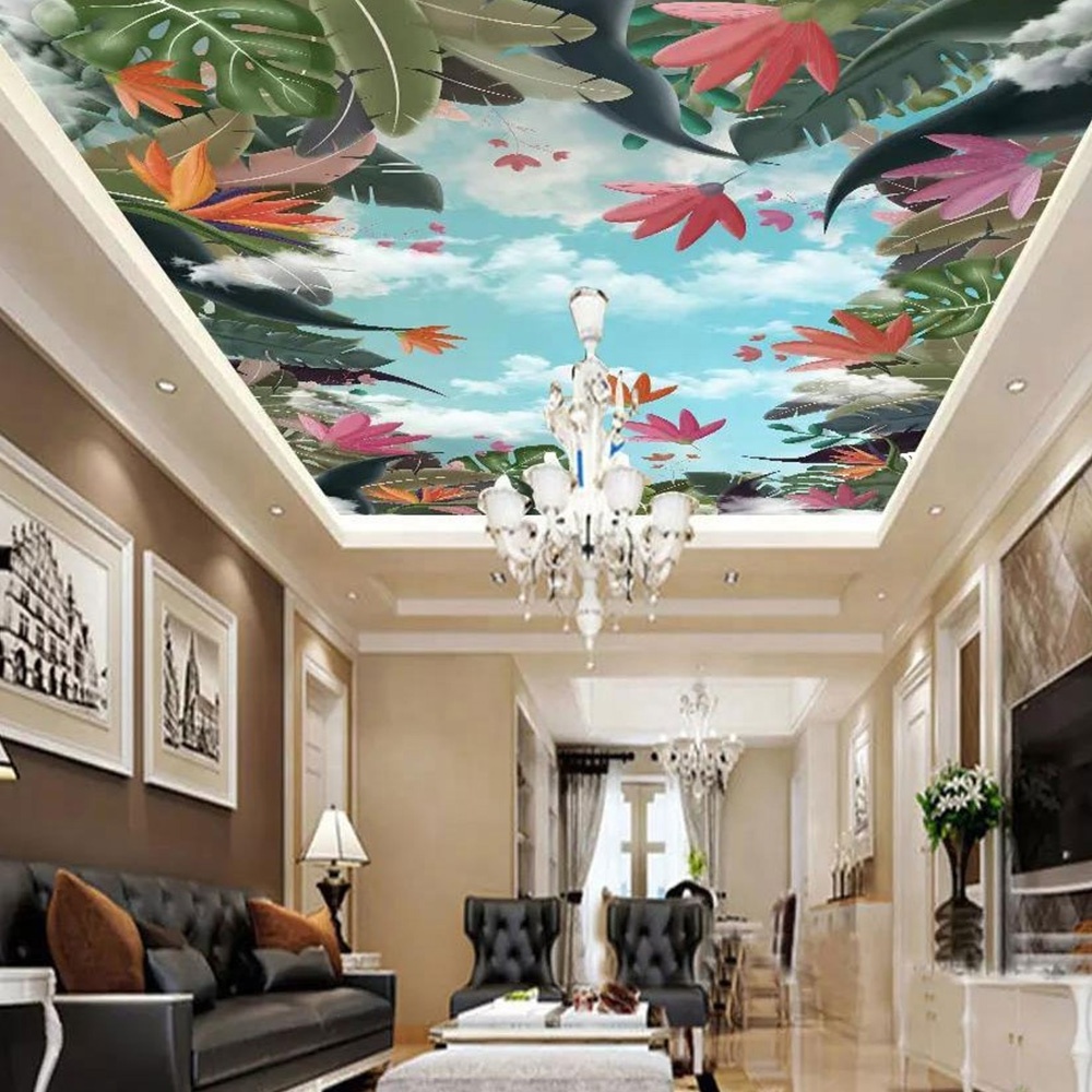 bedroom false  ceiling designs pop ceiling material 3d stretch ceiling films