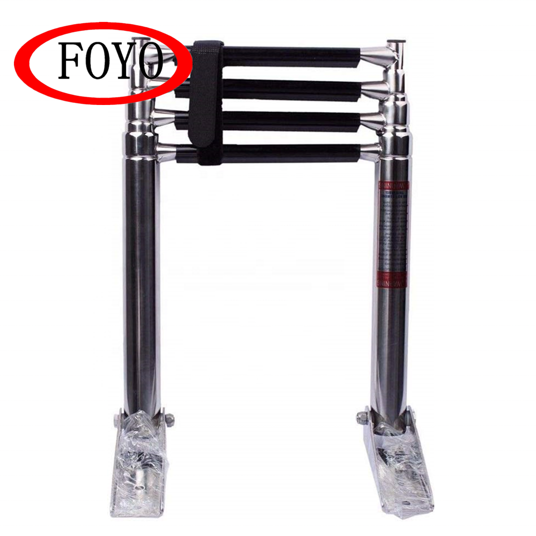 FOYO Brand Manufacturers 4 Step Stainless Steel Over Platform Telescopic Ladders for Boat and Swimming Pool With Factory Price