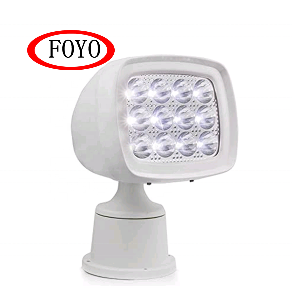 Foyo Led Searchlight for Boat Marine, 1600Lumens Spotlight with Wireless Remote Great for Rescue Restoration Offroad Lighting