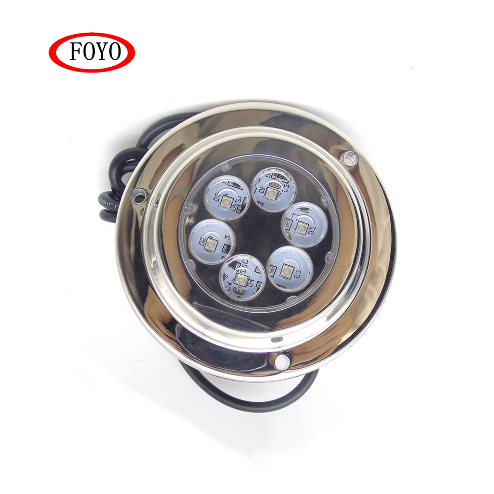 Foyo Brand High Polish 12W LED Underwater Light Boat Navigation Ceiling Lamp for Kayak and Yacht