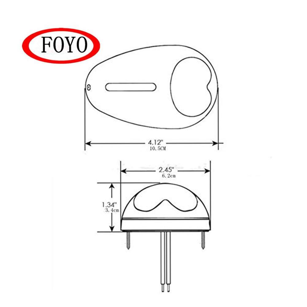 FOYO Brand LED Docking Light Marine Pontoon Boat 12V 316 Stainless Steel Surface Mount deck mount solar lights