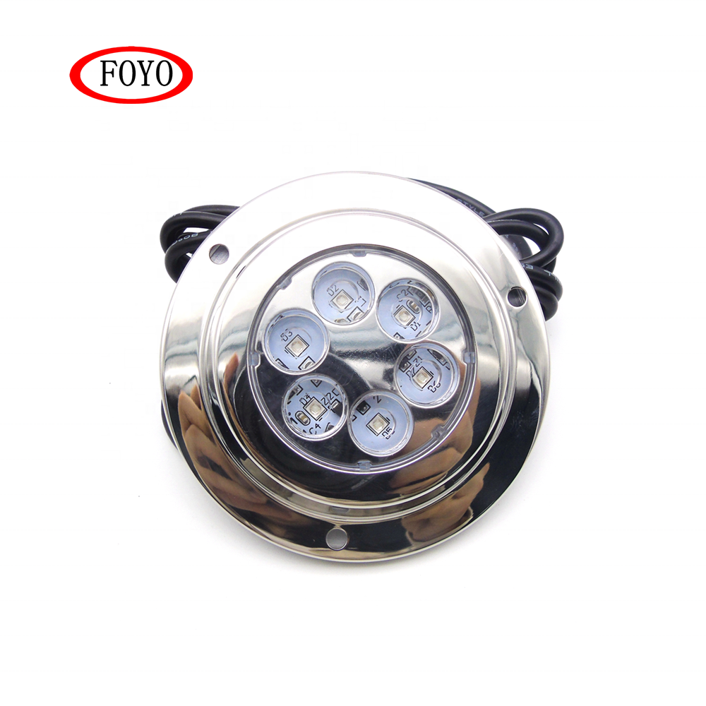 Foyo Brand High Polish 12W LED Underwater Light Boat Navigation Ceiling Lamp for Kayak and Yacht