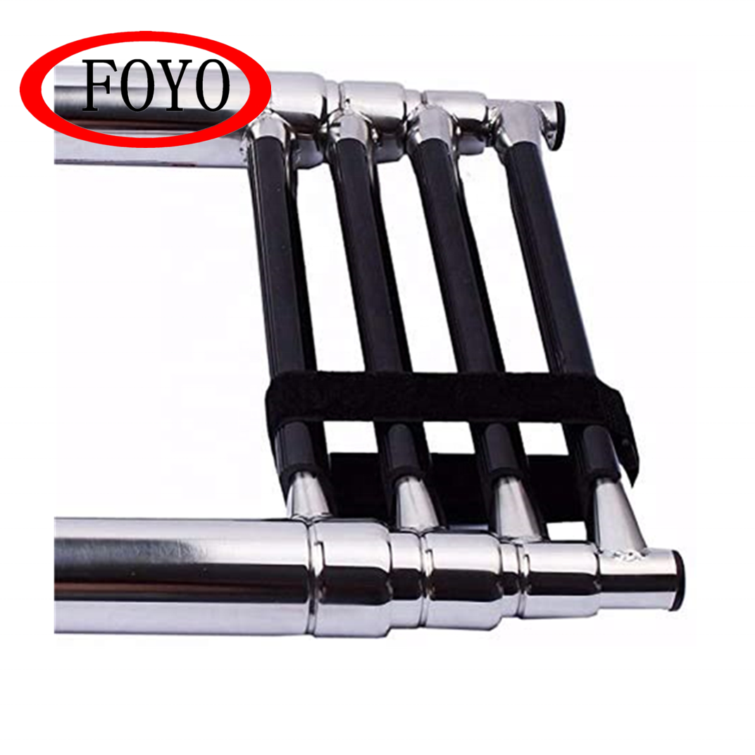 FOYO China Manufacturers Marine Hardware 4 Step Stainless Steel Over Platform Telescopic Ladders for Boat and Swimming Pool