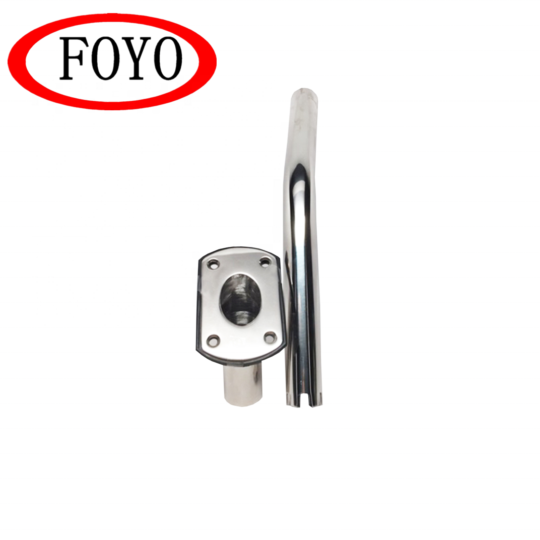 Foyo Stainless Steel Boat Outrigger Pole Rod Holder Flush Mount fishing rod holder