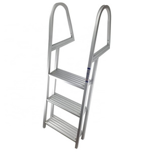 FOYO Brand Top Quality Pontoon 3 Steps Ladder Boat Aluminum Fixed Ladder for Boat Marine Dock Ladders