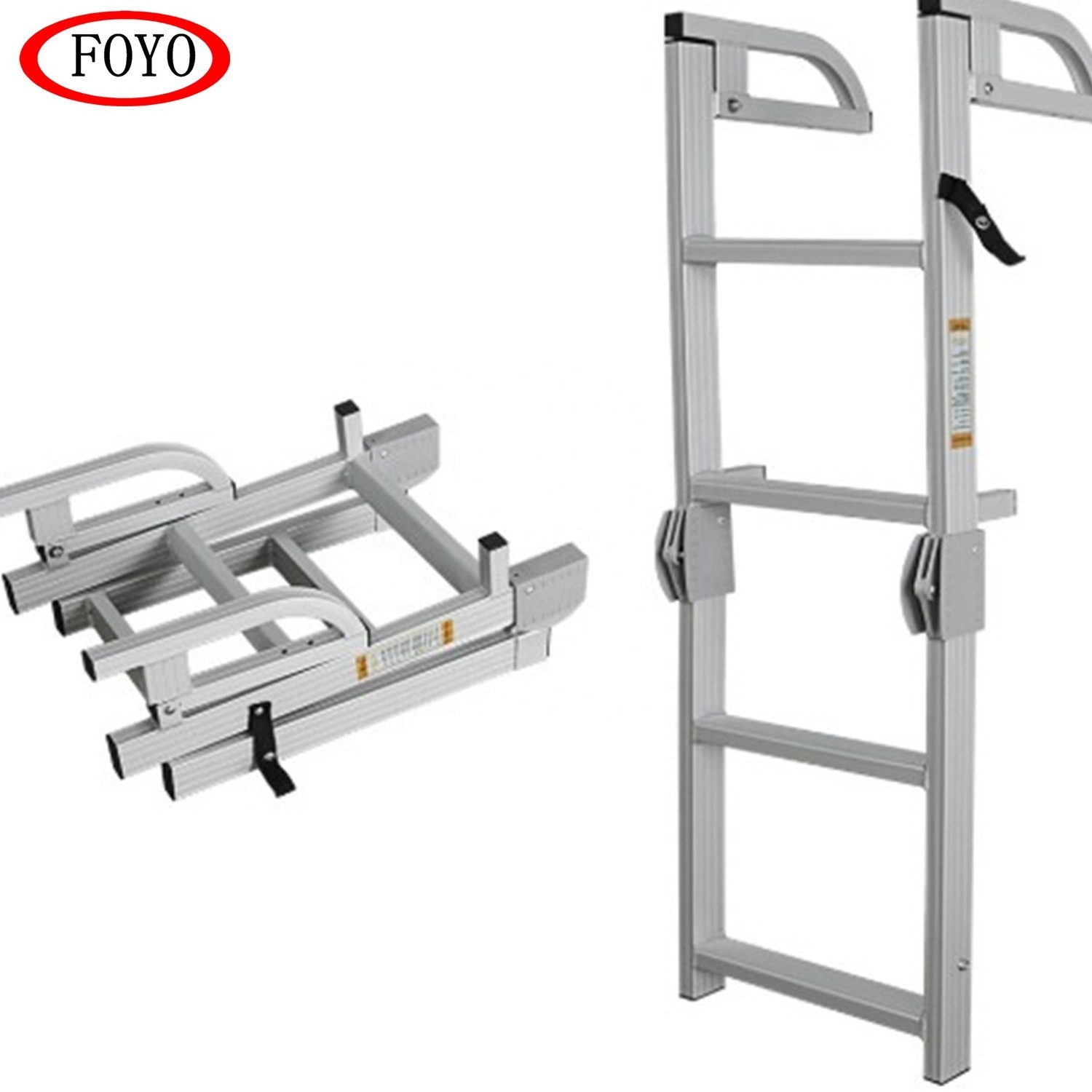 Foyo marine aluminum pool ladder 4 steps attic boat ladders for yacht