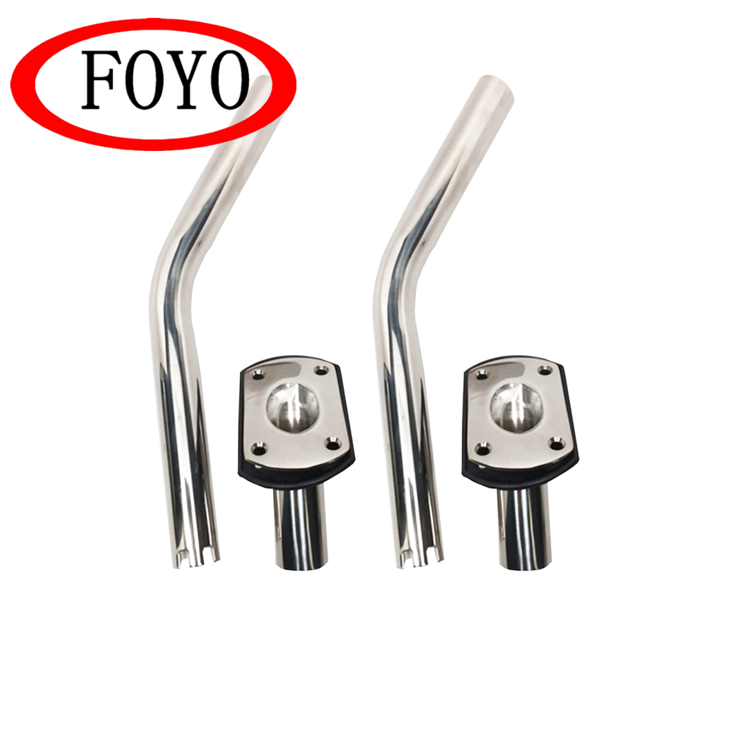 Foyo Stainless Steel Boat Outrigger Pole Rod Holder Flush Mount fishing rod holder