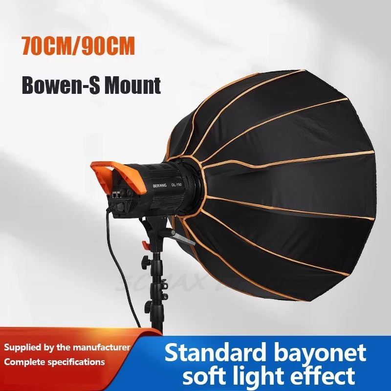 YB P70 P90 70CM 90CM 35.4 inch Parabolic Umbrella Softbox Quickly Release Parabolic Deep Softbox for Bowens Mount Studio Flash