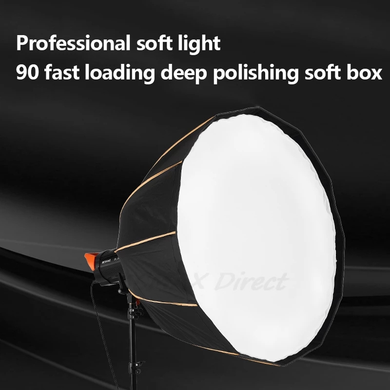 YB P70 P90 70CM 90CM 35.4 inch Parabolic Umbrella Softbox Quickly Release Parabolic Deep Softbox for Bowens Mount Studio Flash