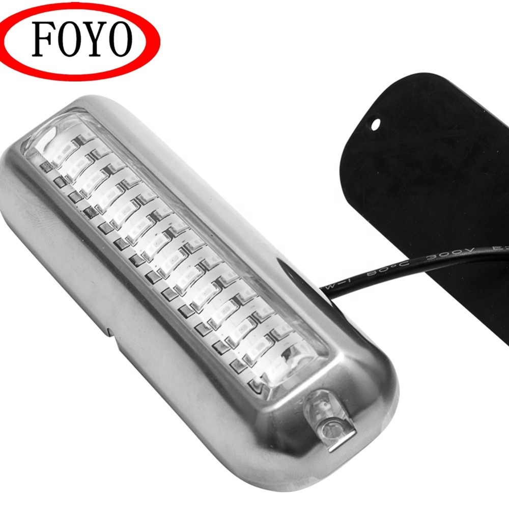 Foyo new brand cheap LED Waterproof Pontoon Marine Transom Color Underwater Light Boat Light Bar Yacht Styling Work Lamp