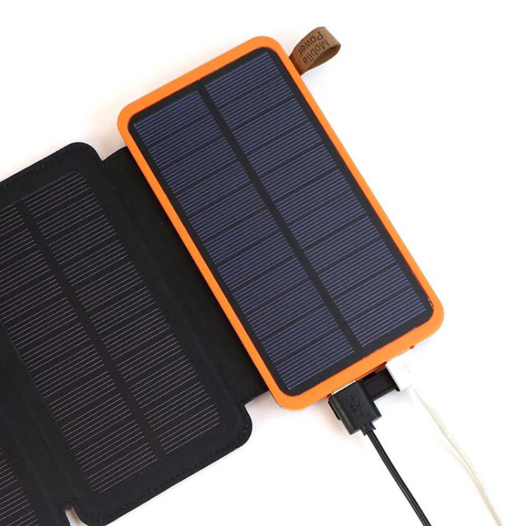 Solar Charger 25000mAh Portable Solar Phone Charger with 4 Solar Panels, High Capacity Solar Power Bank External Battery Pack