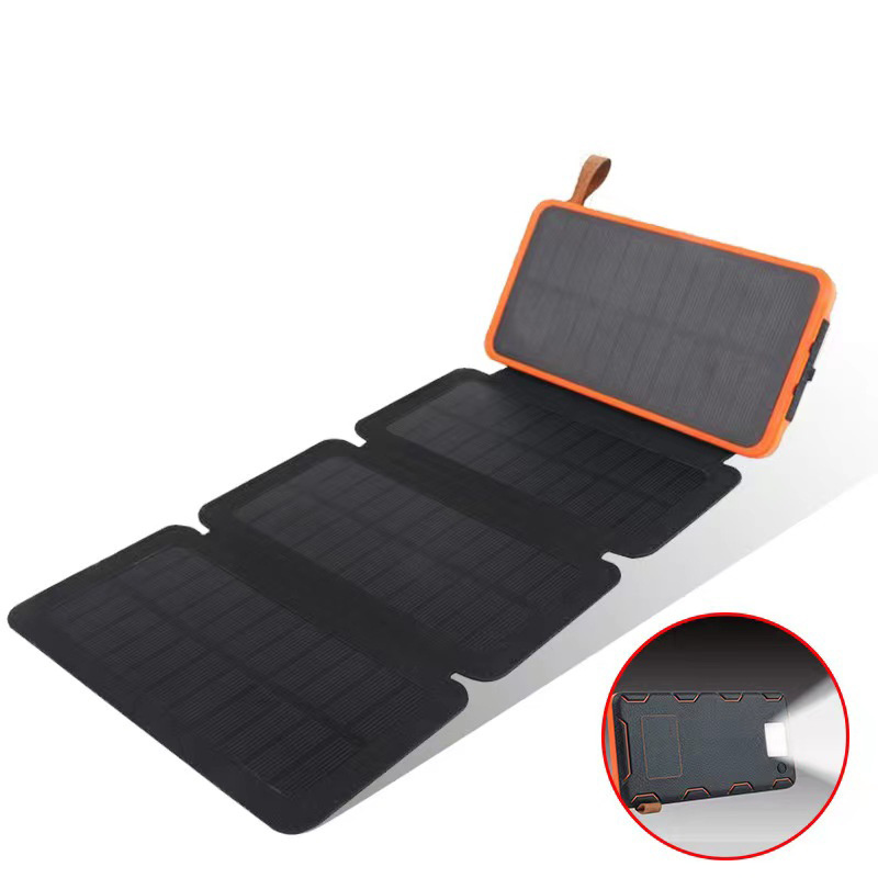 Solar Charger 25000mAh Portable Solar Phone Charger with 4 Solar Panels, High Capacity Solar Power Bank External Battery Pack