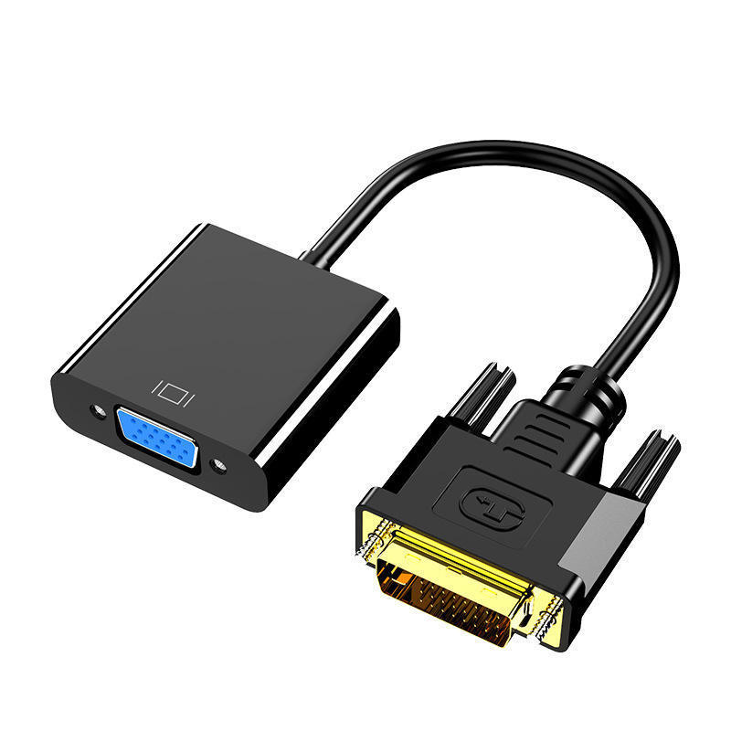 High Quality Gold Plated Plugs 24+1 25 Pin Male to Female Video Converter DVI to VGA Cable Adapter