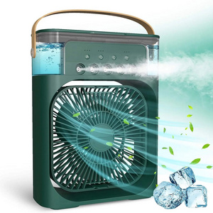 Portable Mini Air Evaporative Cooler Conditioner Fan With 7 Colors Led Light/1/2/3 H Timer/3 Wind Speeds