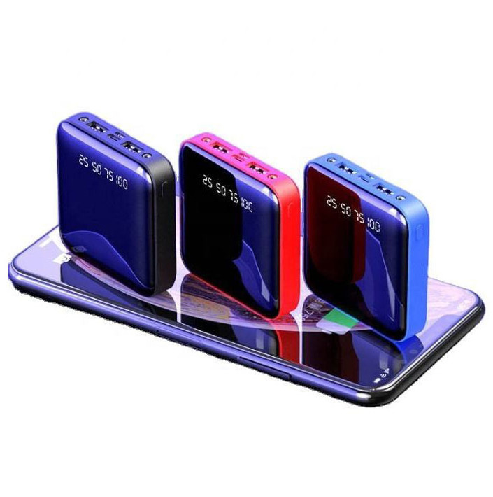 New Trending Digital Display Advertising Lithium Batterie Shoes Mirror Small Portable Mini 20000 Mah Power Bank