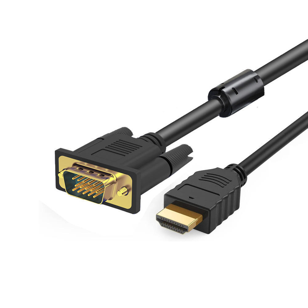 Gold Plated 1.8m VGA to HDMI Cable HD with Audio PC Computer HDMI to VGA Cable