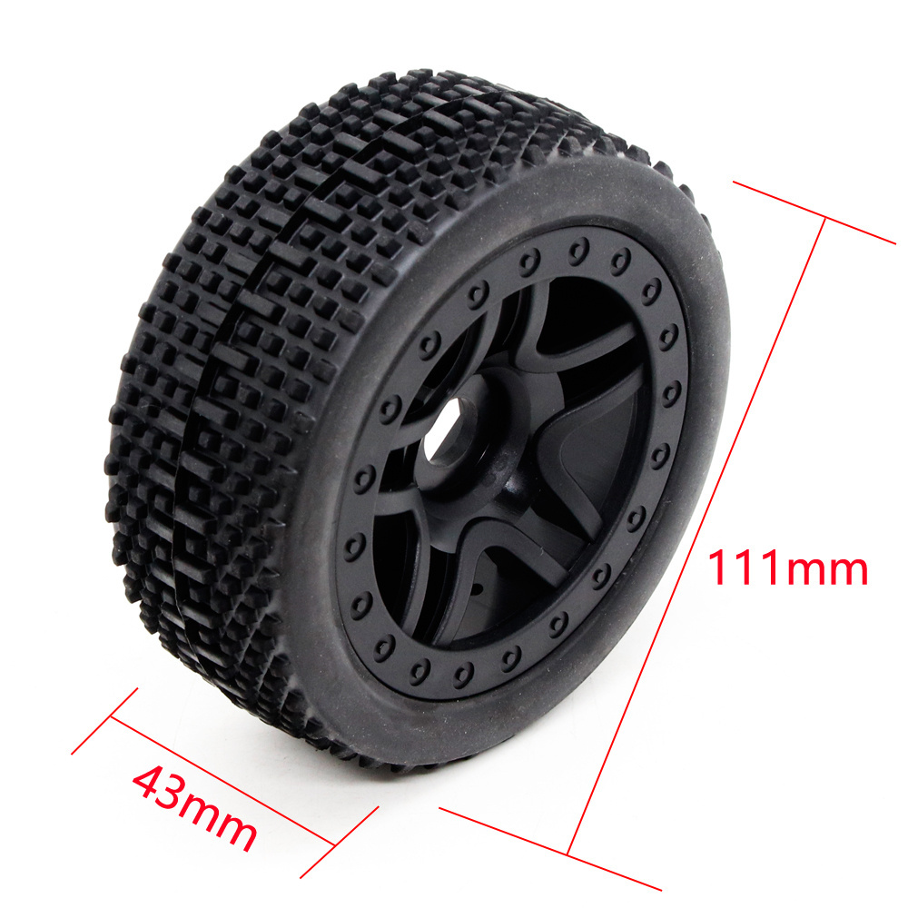 RC Truck Car 1/7 1/8 1/10 Rubber Tyres Tire and Wheel for Tamiya Redcat Slash Car