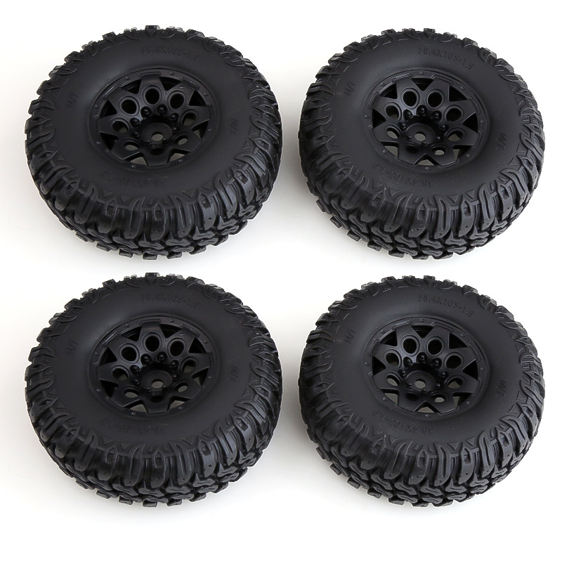 RC Crawler 1.9 Inch Rubber Tyres Tire and Wheel for SCX10 TRX4 TRX6 Tamiya Redcat Slash