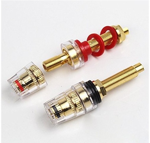 4mm Banana Plug Socket Connector Binding Post for Amplifier Speaker Terminal Socket Connector & Audio Video Cable Plugs & Adapte