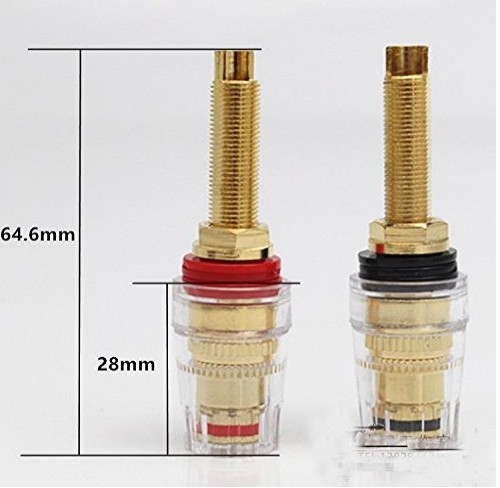 4mm Banana Plug Socket Connector Binding Post for Amplifier Speaker Terminal Socket Connector & Audio Video Cable Plugs & Adapte