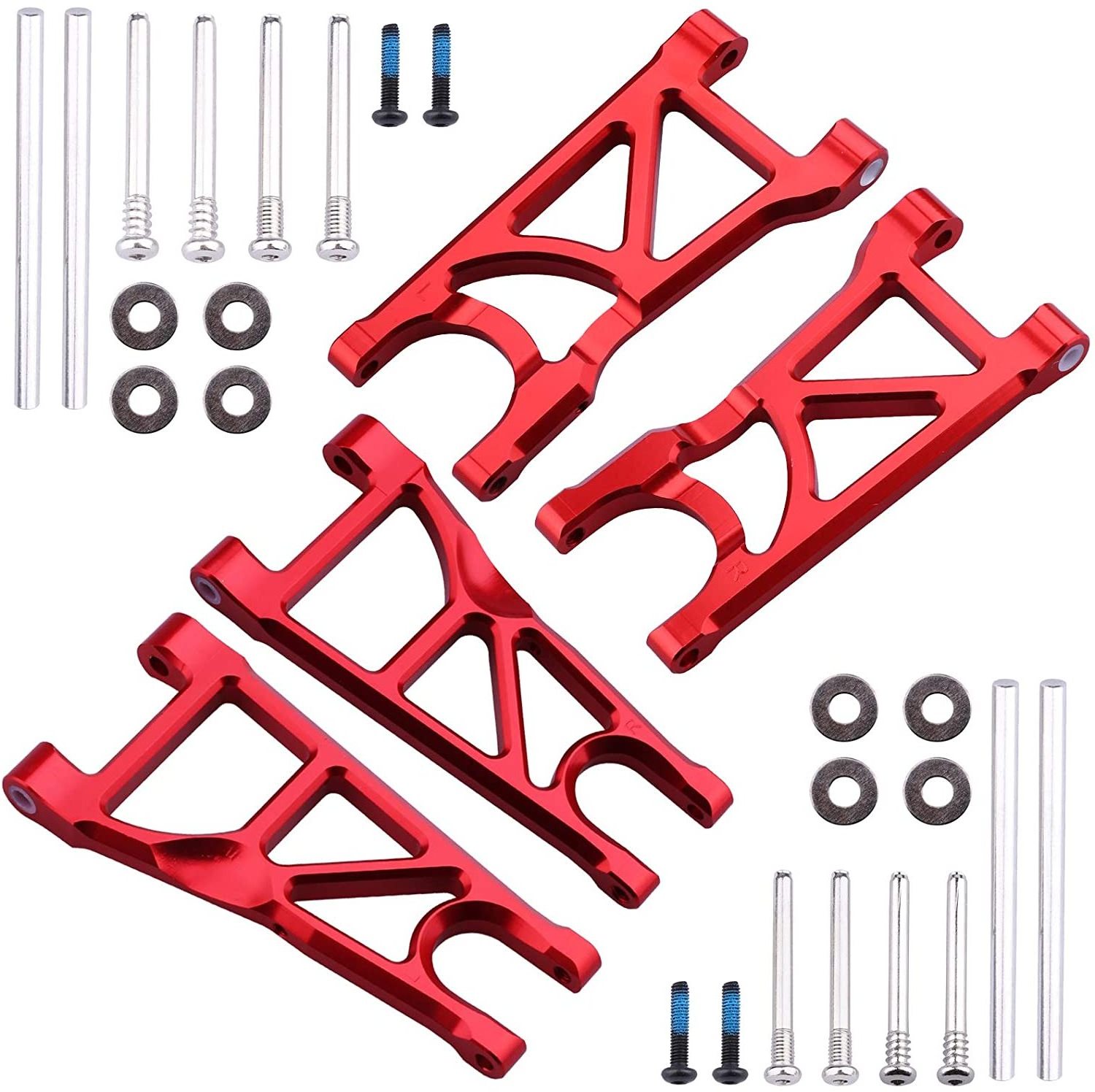 Aluminum Suspension Arms Set (Front & Rear) for Arrma 1/10 Granite 4X4, Senton, Replacement of AR330443 AR330516 Option Parts