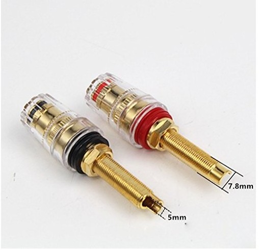 4mm Banana Plug Socket Connector Binding Post for Amplifier Speaker Terminal Socket Connector & Audio Video Cable Plugs & Adapte