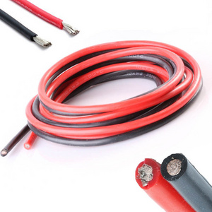 2 4 6 7 8 10 12 14 16 18 20 22 24 AWG Gauge High Temperature Heater Resistant Solid Copper Rubber Coated Silicone Cable Wire