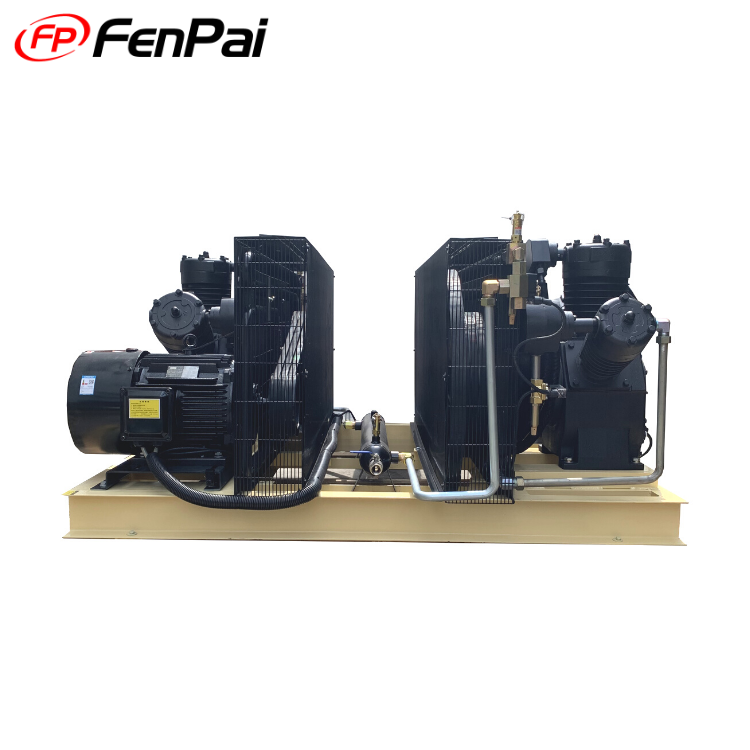 Fenpai 30bar set of air compressor high pressure double piston compressor for PET bottle blowing