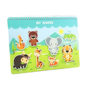 Custom printed Children's early education flip book interactive sticker book transparent gum polka dot Velchino quiet book