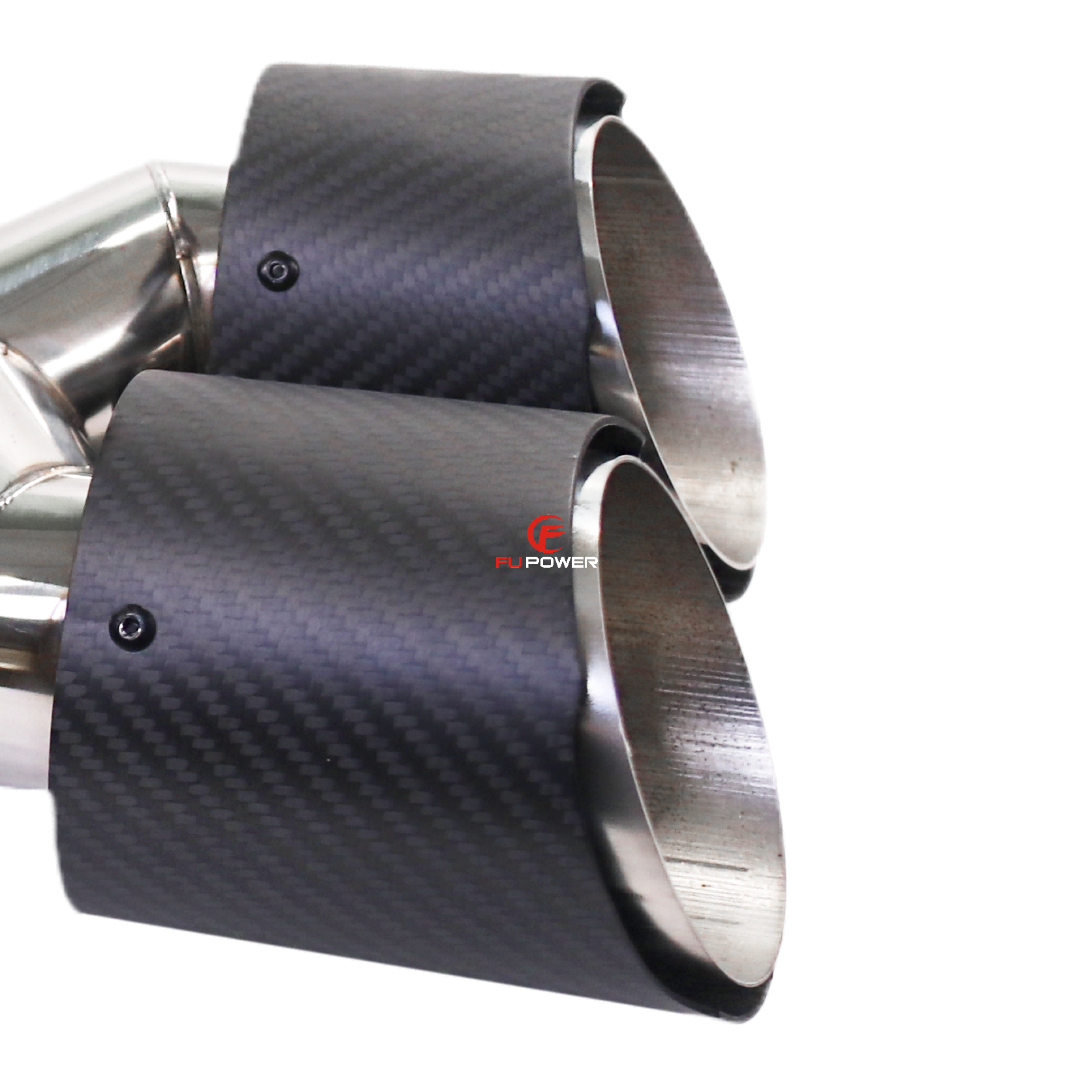 Exhaust Muffler Tip Carbon Fiber Titanium Racing Automobile Car Tail Pipe Light