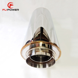 High quality titanium round turn down performance exhaust muffler for car exhaust