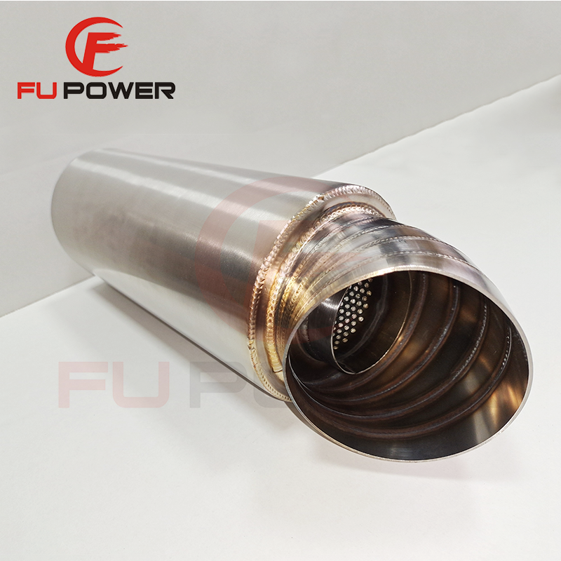 Titanium Muffler Tips Turndown Muffler Turndown Exhaust Tips with 4 Pieces Piecuts welding pie cuts