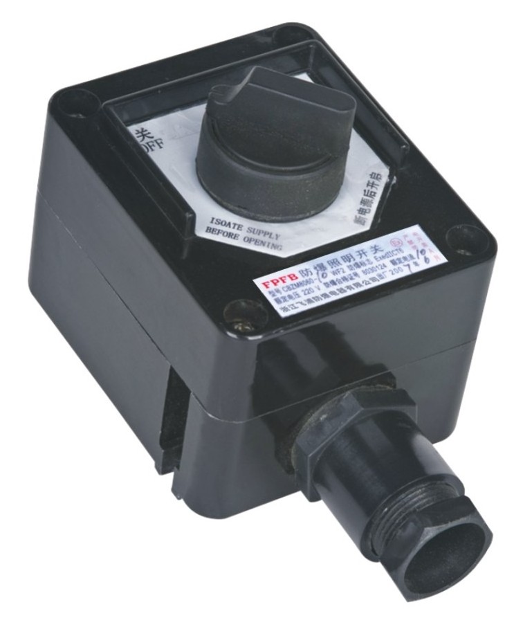 IIC BZM8050 Explosion proof  anti-corrosion lighting  switch with rotary switch in black