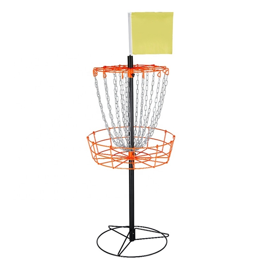 PDGA Approved Black hot dipped Galvanized Portable Disc Golf Basket